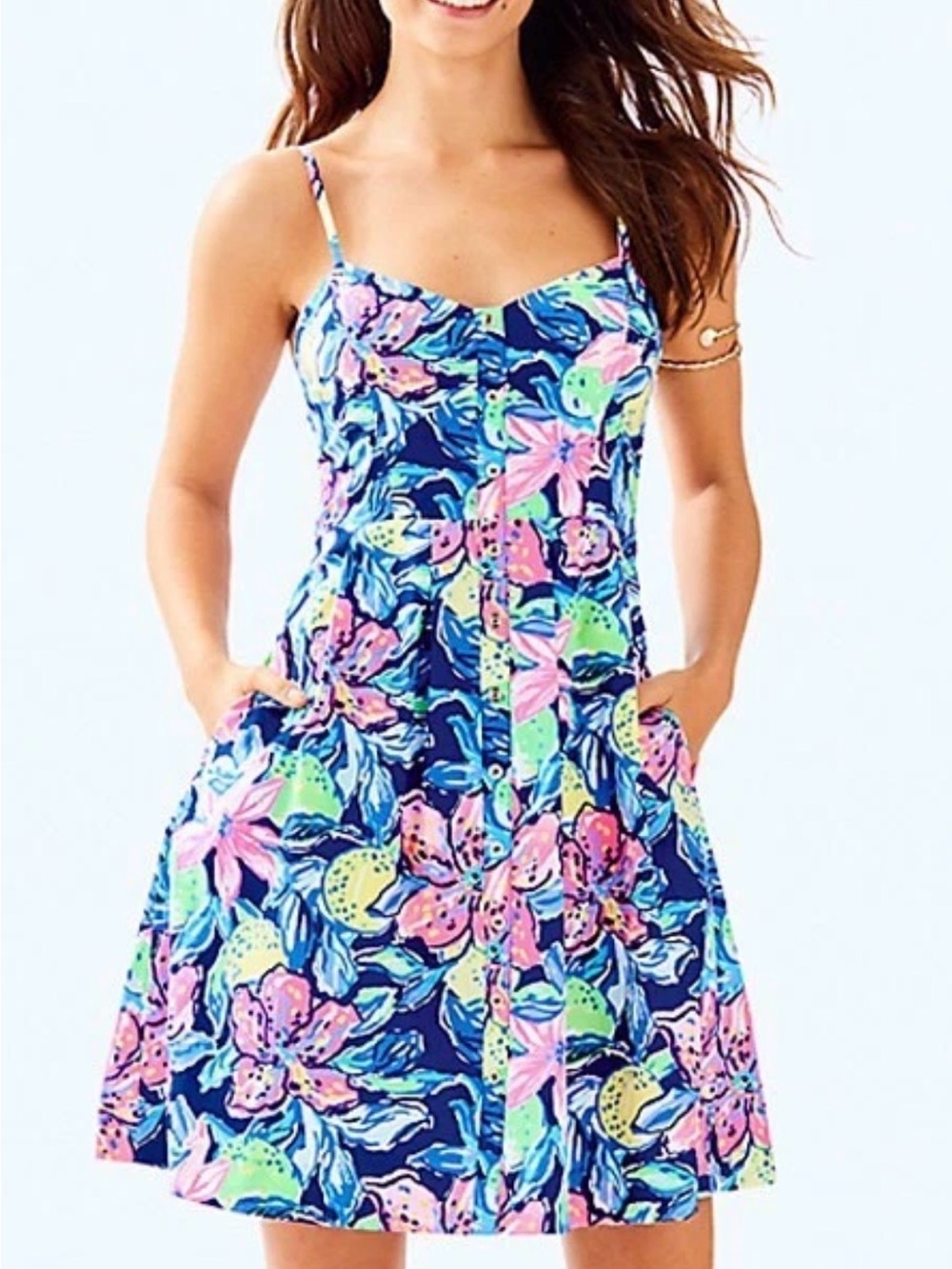 Lilly Pulitzer Easton Dress Nauti Blue Capri Soleil Size 4